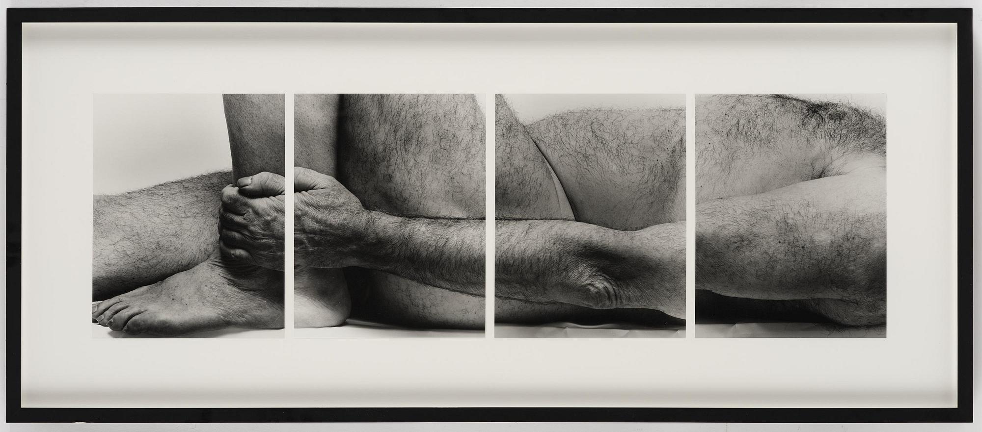 John Coplans, "Lying Figure, four panels", 1990.