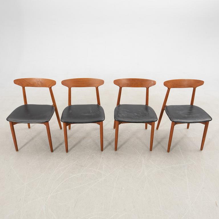 Harry Østergaard, four chairs, model 59, Randers Møbelfabrik, Denmark, 1960s.