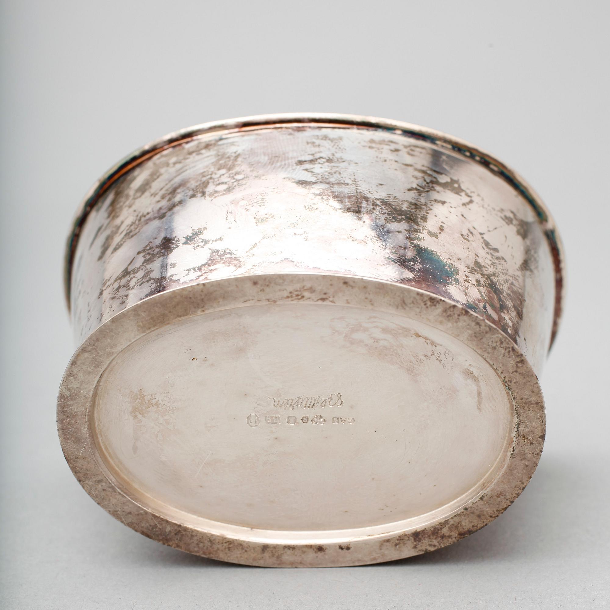 KAFFESERVIS, 3 delar, GAB, Sven Arne Gillgren, Stockholm 1952-53. Tot ca 681 gram.