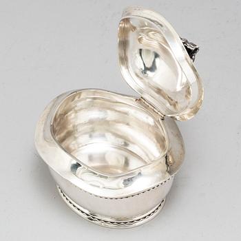 Eric Råström, kaffeservis, 3 delar, silver, Stockholm 1953.