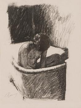 PIERRE BONNARD, lithograph on chine, plate signed, circa 1925.