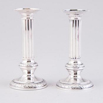 A pair of Gustavian style sterling silver candlesticks, Kultakeskus, Hämeenlinna, Finland 2009.