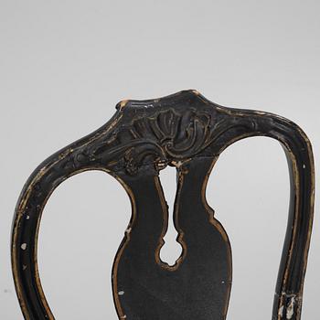 Stolar, ett par, rokoko, 1700-talets andra hälft.