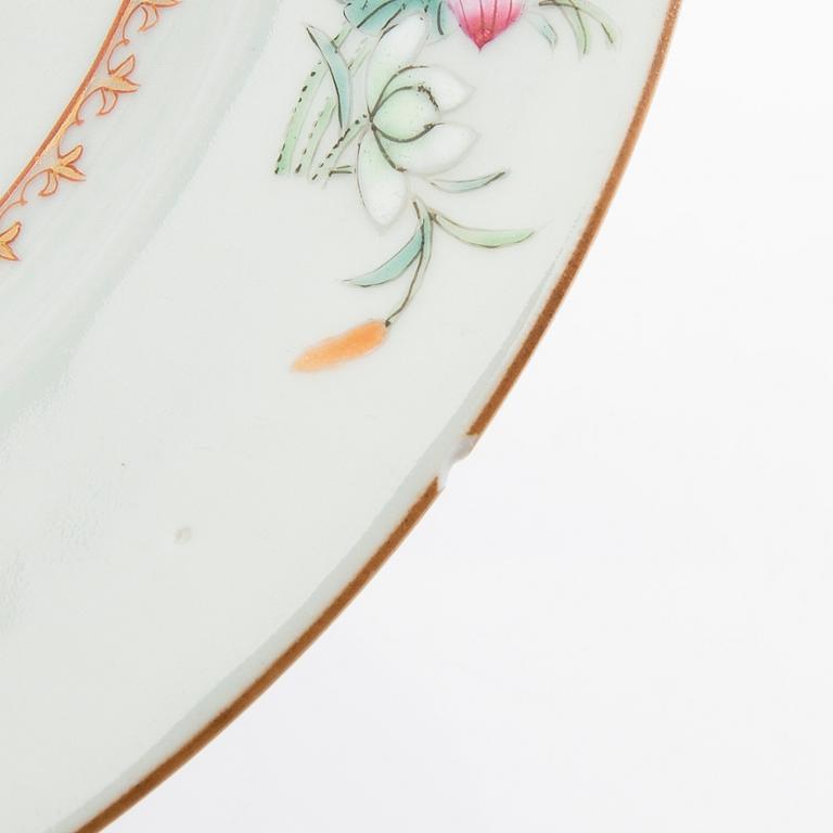 Plates 4 pcs China Qianlong (1736-95) porcelain.