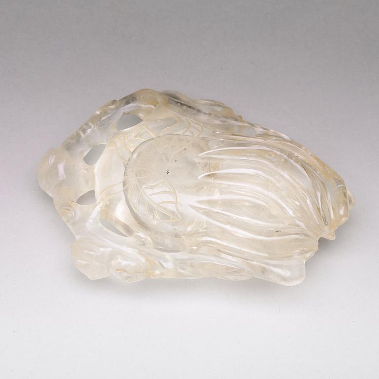 A Chinese rock chrystal brush-washer, 20th Century.