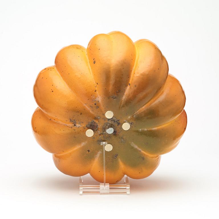 Hans Hedberg, a faience sculpture of a pumpkin, Biot, France.