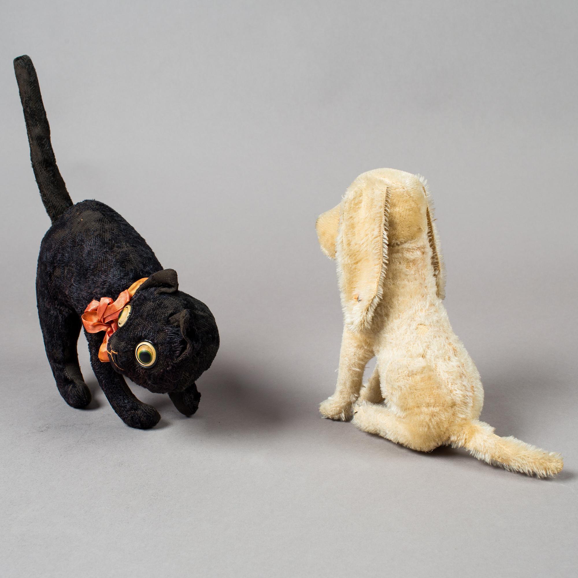 STEIFF, "Treff" samt katt, Tyskland, 1930-tal.