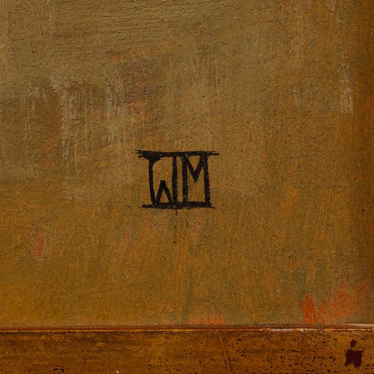 WALDEMAR MARBERG, olja på pannå, monogramsignerad.