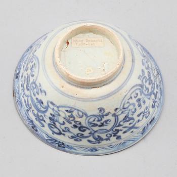 A CHINESE BOWL, porcelain, Ming 15th century.