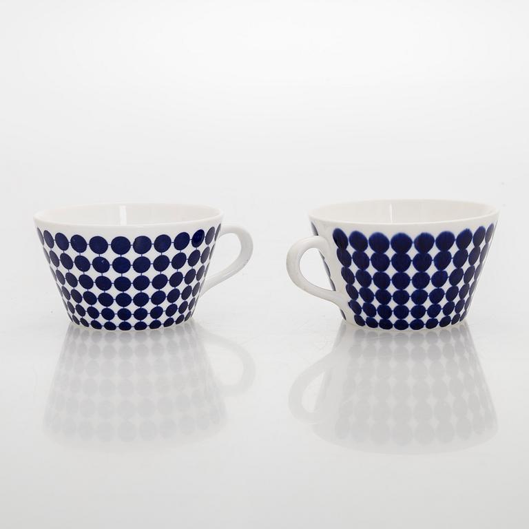 Stig Lindberg, Astiaston osia, 14 kpl, "Adam", luuposliinia Gustavsberg, Ruotsi, 1900-luvun puoliväli.