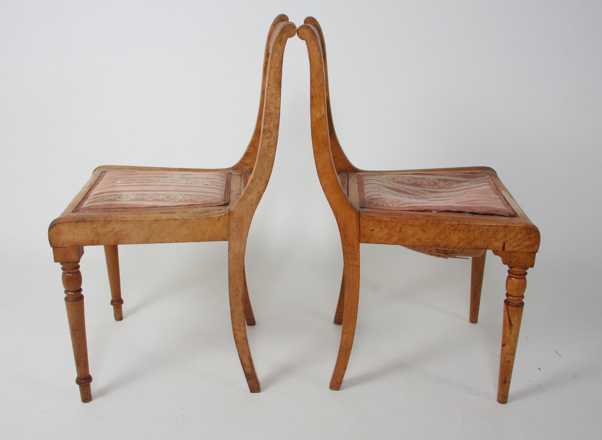 STOLAR, 4 st, biedermeier, 1800-talets mitt.