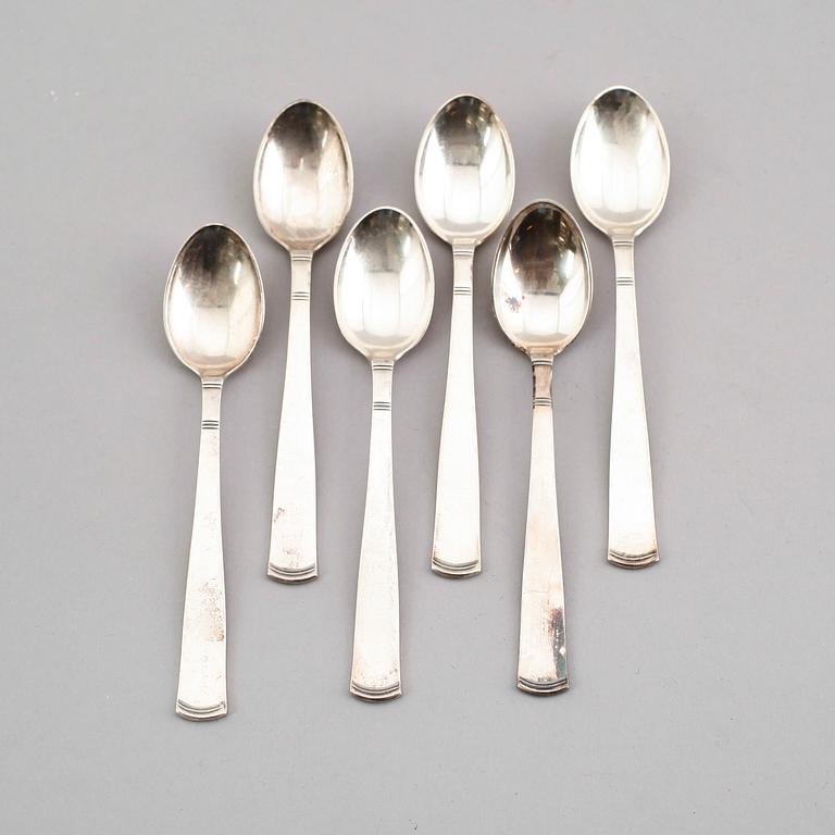 KAFFESKEDAR, 31 st, silver, Rosenholm, GAB, 1960/70-tal. Vikt ca 497 gram.