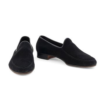 271. BALLY / NORDISKA KOMPANIET, a pair of black suede slip-on shoes.