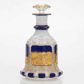 A late 19th century caraffe, probably for Nuutajärvi glassfabrik Finland.