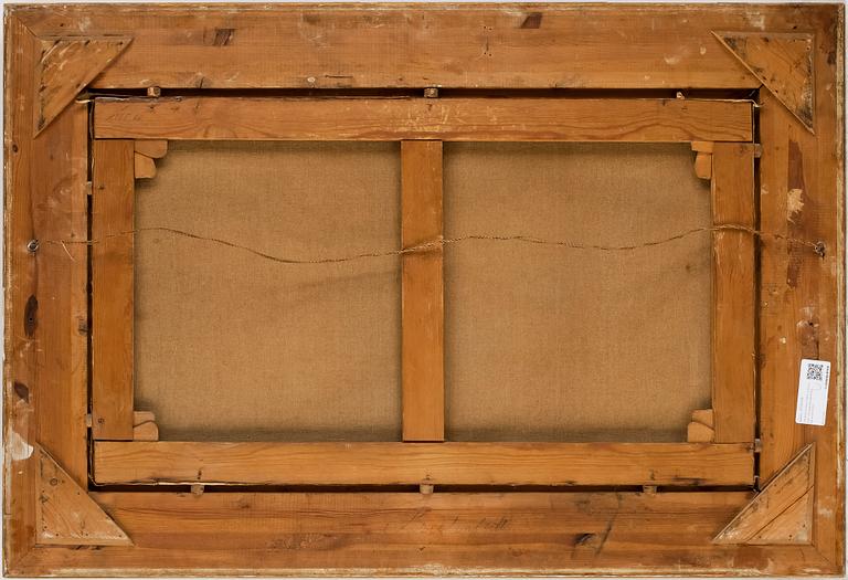 OKÄND KONSTNÄR, olja på duk, monogramsignerad, daterad 1900.