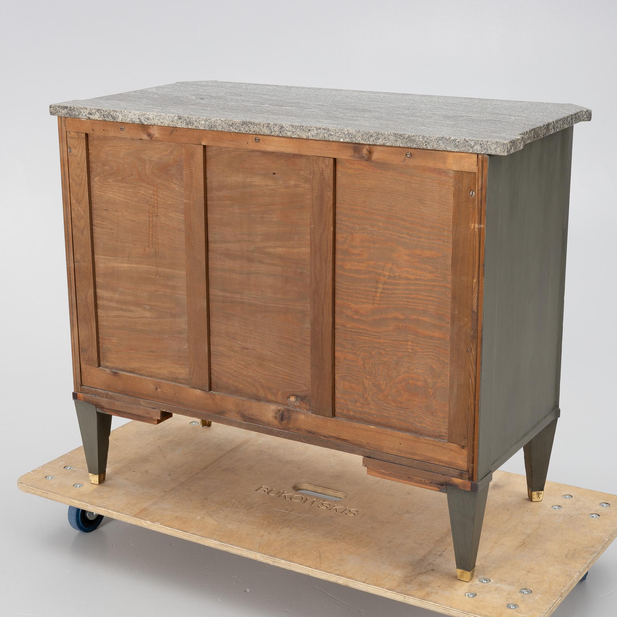 A Gustavian style chest of drawers, 20th century.