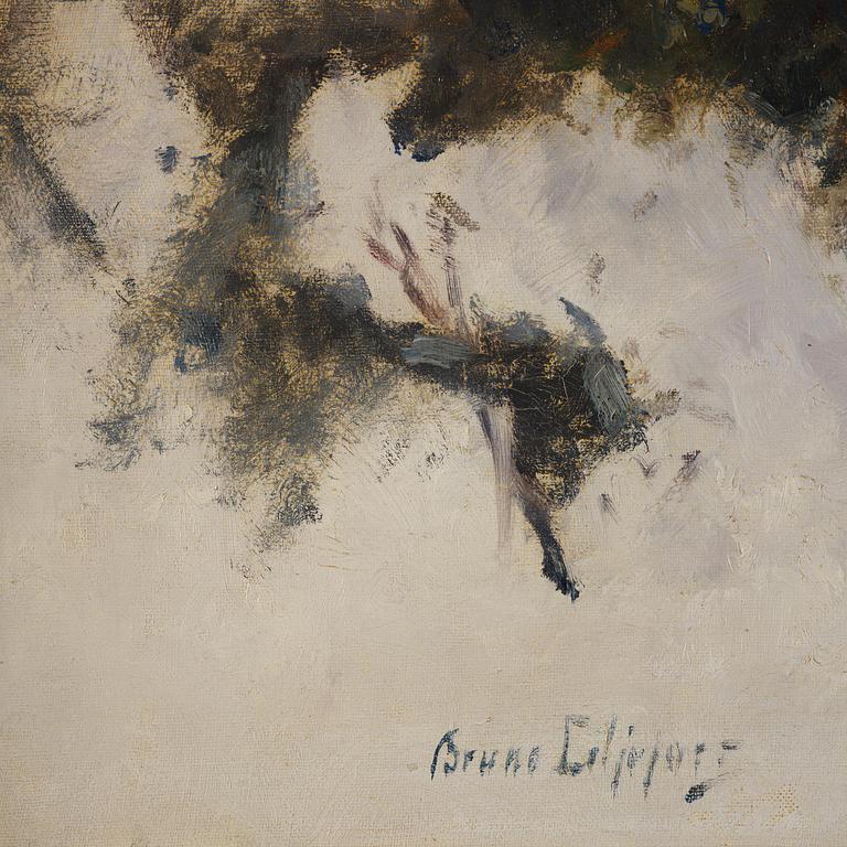 Bruno Liljefors, Capercaillie in winter landscape.