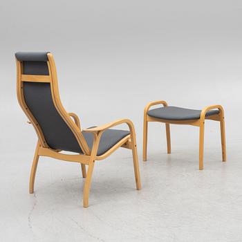 Yngve Ekström, armchair with footstool, "Lamino", Swedese, 2001.