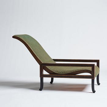 Carl Hörvik, a pair of mahogany-stained birch lounge chairs, Swedish Grace 1920s.