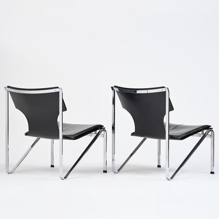 Sigurd Persson, a rare pair of armchairs, Åry Stålmöbler, Örsjö, 1960s.