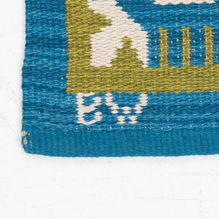 Berit Woelfer, Rug, flat weave, signed BW, approx. 199 x 139 cm.