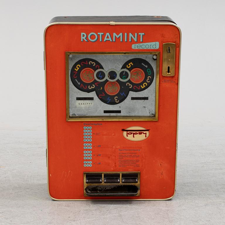 a mid 20th century Rotamint Record gambling machine.