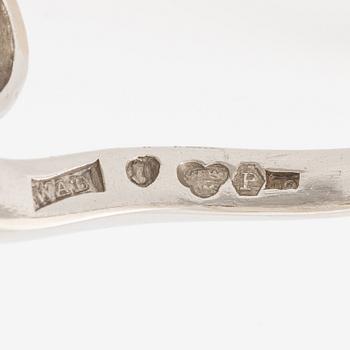 A W.A. Bolin ring in platinum set with two old-cut diamonds.