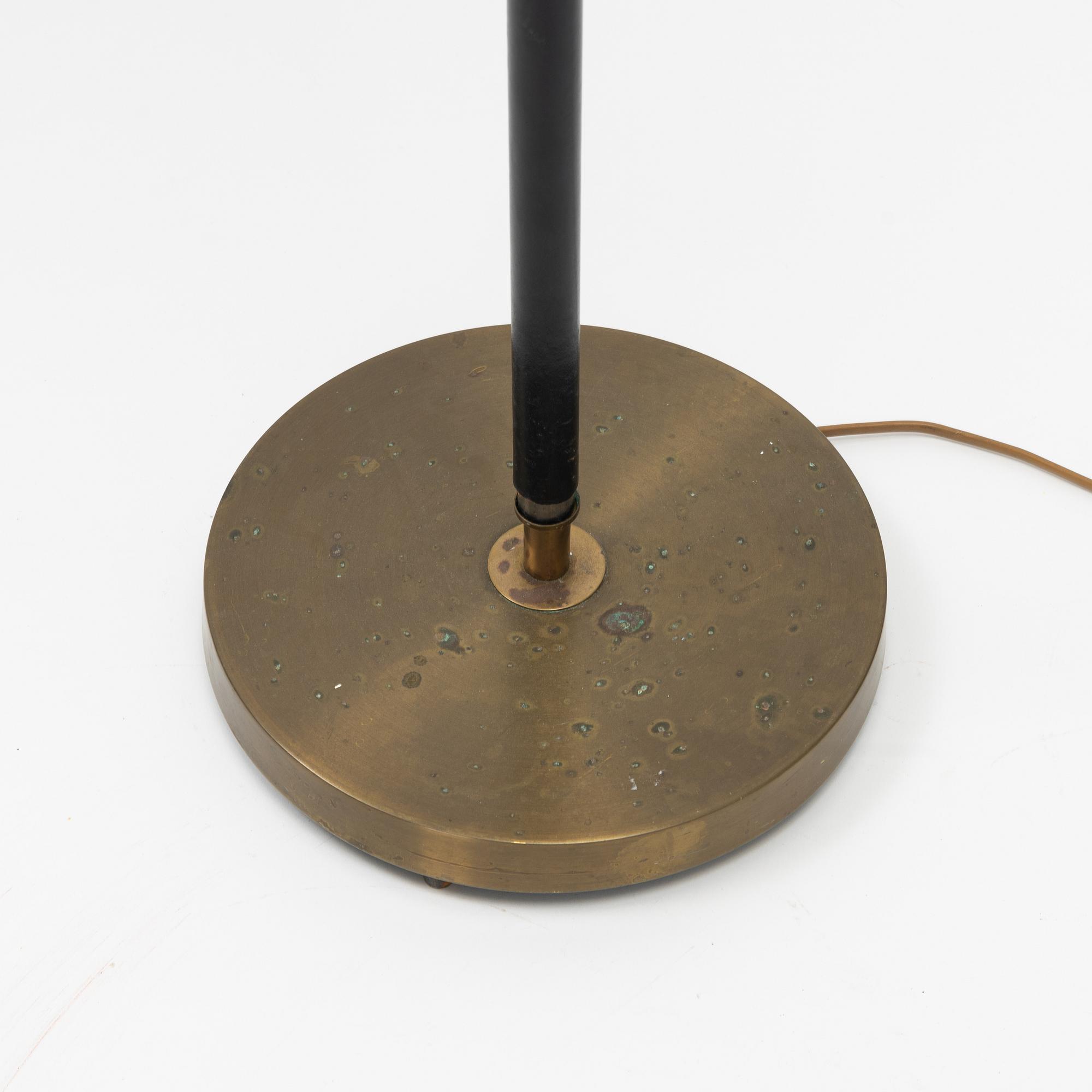 A leather-wrapped floor lamp from Falkenbergs Belysning, later part of the 20th century.