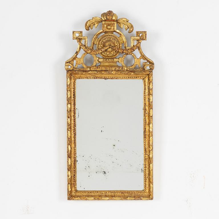 A Louis XVI mirror, presumably Denmark, late 18th century.