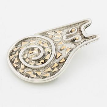 Sven-Erik Högberg, Brooch in the form of a cat, sterling silver, Gothenburg 1992.