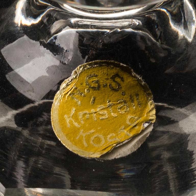 SERVIS, ca 93 delar, NGS Kosta glassliperi 1900-talets första hälft.