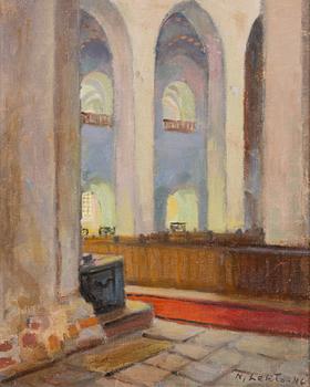 Nikolai Lehto, oil on panel, signed and dated -46.