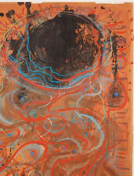 CO Hultén, mixed media on paper panel, signed and executed 1946.