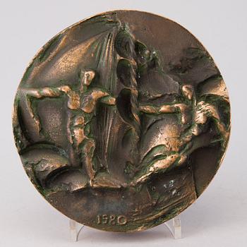 A Soviet bronze table medal, Olympic games 1980.