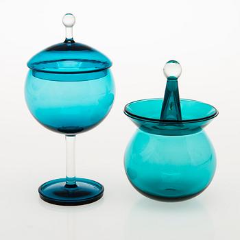 NANNY STILL, "Harlekin" Glasservis, 10 delar, Riihimäen Lasi Oy, 1959-69.