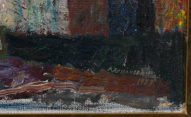 ROSSANDER BJÖRKSKOG, ARMAND. Olja på duk. Sign. o dat. -53.