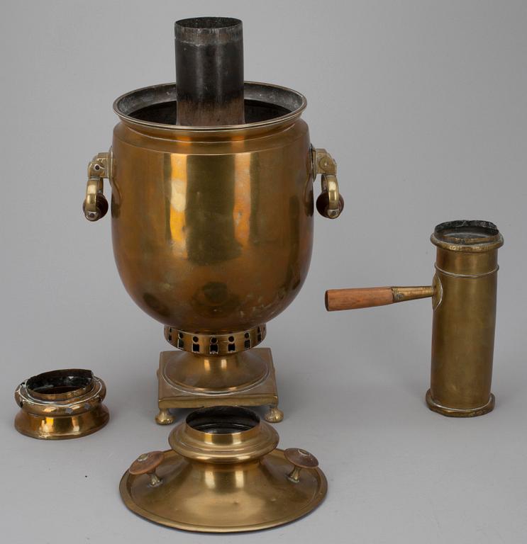 SAMOVAR, mässing, Ryssland, 1800- talets slut.