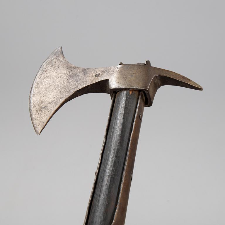 A Swedish boarding axe, 18th Century.