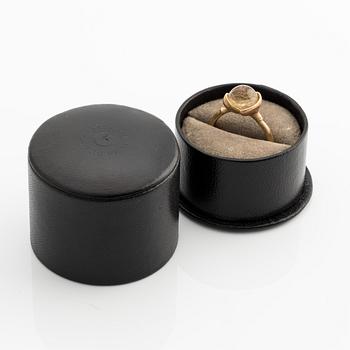 Ole Lynggard ring 18K guld i två färger och rutilkvarts "Lotus" nr 2.