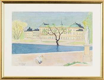 Einar Jolin, Vy över Drottningholms slott.