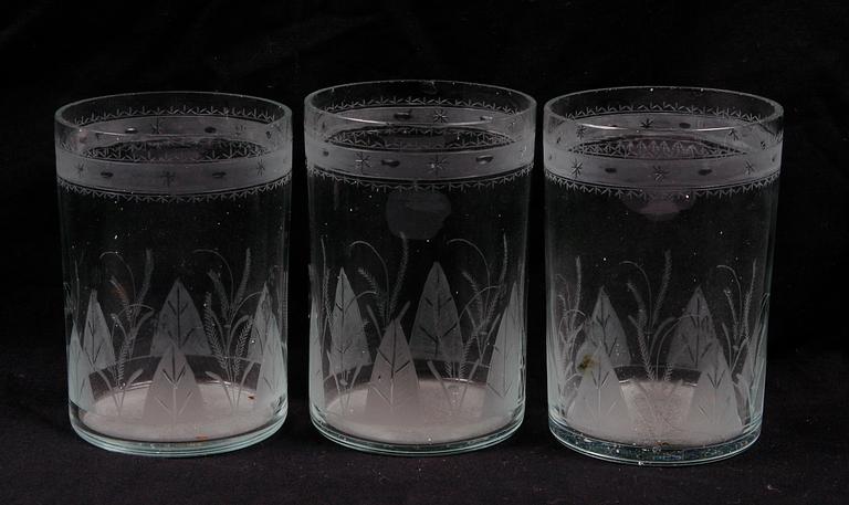 SELTERGLAS, 3 st, 1800-tal.