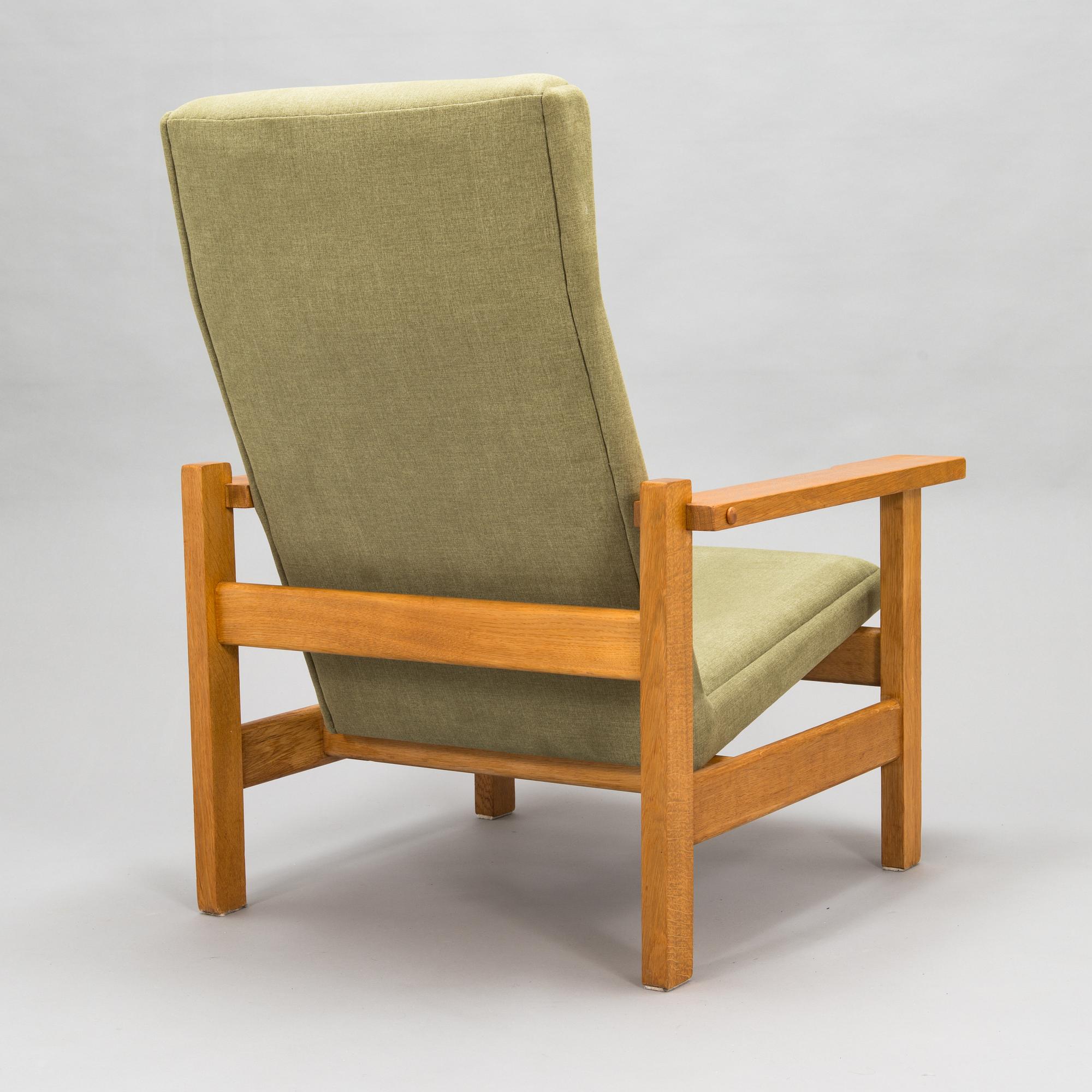 Hans J Wegner, a mid- 20th century 'GE-163A', armchair for  Getama, Gedsted, Denmark.