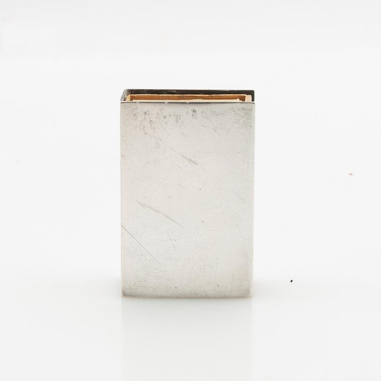 Wiwen Nilsson, Case of sterling silver for a matchbox, Lund 1959.