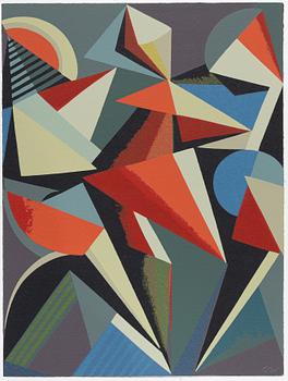 C Göran Karlsson, "Figurer", mapp med sex serigrafier.