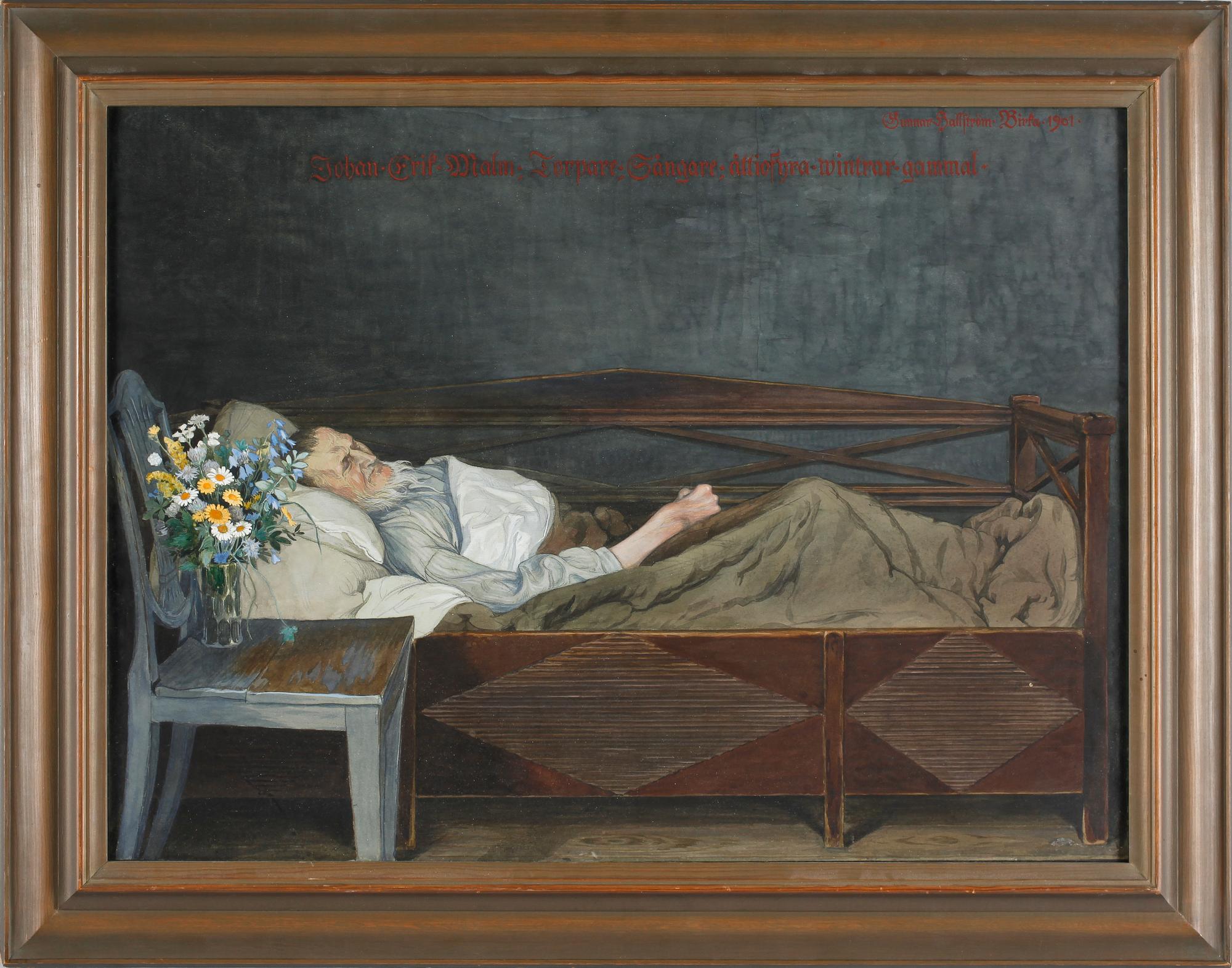 GUNNAR HALLSTRÖM, akvarell. Sign och dat 1901.