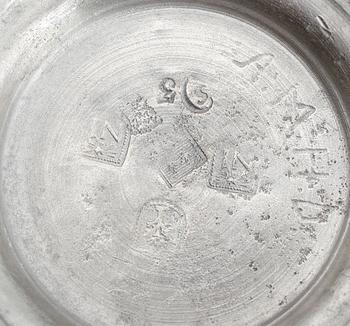VASER, 2 st, tenn, Nicolaus Justelius, Eksjö 1791/1810.