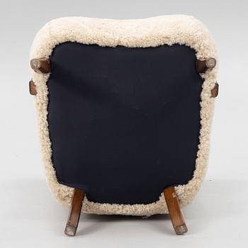 Alfred Christensen, tillskrivna, fåtöljer, ett par, Slagelse Møbelfabrik, Danmark 1950-tal.