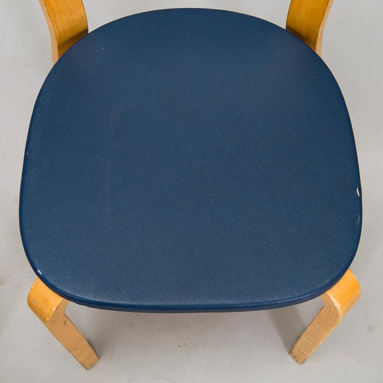 Alvar Aalto, a set of four '69' chairs for Artek, 1970s/80s.