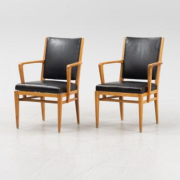 Carl Malmsten, karmstolar 8 st, "Riksdagen", 1940-tal. Proveniens Sveriges Riksdag, formgivna 1940.