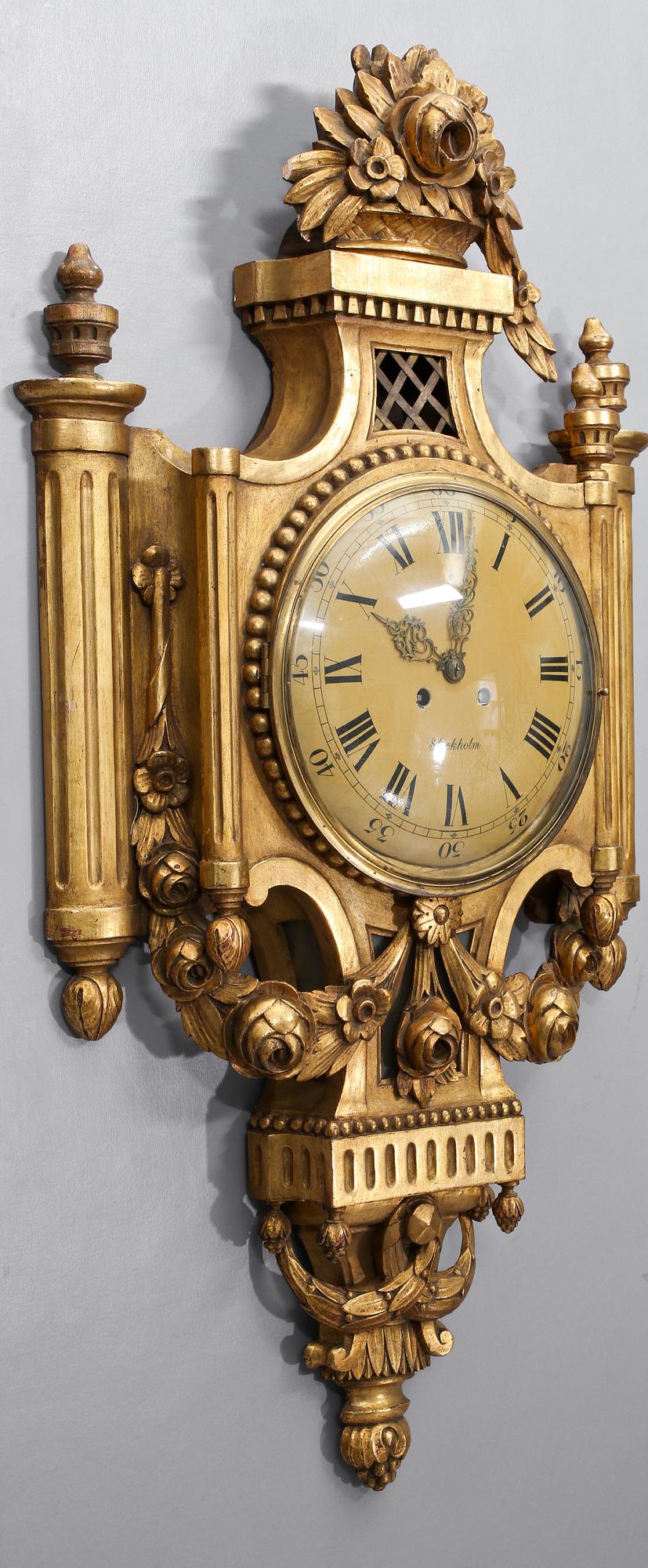 VÄGGPENDYL, gustaviansk stil, 1900-talets första hälft.